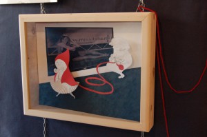 Le mie illustrazioni di Cappuccetto Rosso negli studi televisivi