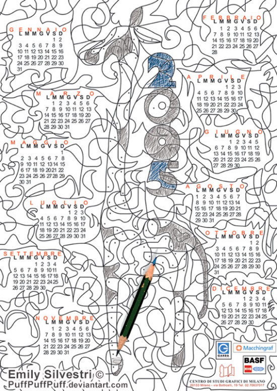 Calendario Annerisci i puntini 2005
